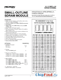 Datasheet MT4LSDT464HG-662 manufacturer Micron