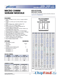 Datasheet MT4LSDT864W manufacturer Micron