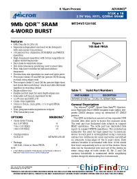Datasheet MT54V512H18E производства Micron
