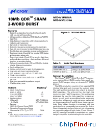 Datasheet MT54V512H36AF-xx производства Micron