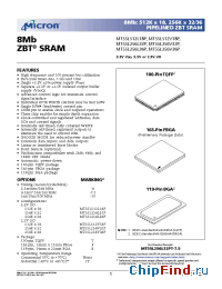 Datasheet MT55L256L36P manufacturer Micron