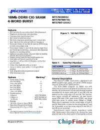 Datasheet MT57W1MH18J manufacturer Micron