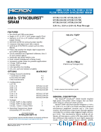 Datasheet MT58L256L32F manufacturer Micron