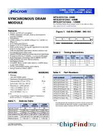 Datasheet MT5LSDT1672AG-10E_ manufacturer Micron