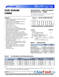 Datasheet MT5VDDT1672AG-40B__ manufacturer Micron