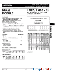 Datasheet MT8D132-7S производства Micron
