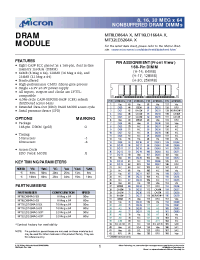 Datasheet MT8LD864AG-6X manufacturer Micron