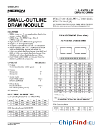 Datasheet MT8LDT432HG-x manufacturer Micron
