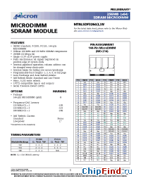 Datasheet MT8LSDF3264LWG-13E__ manufacturer Micron