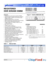 Datasheet MT9VDDF1672G-202__ manufacturer Micron