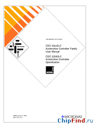 Datasheet CDC3207G-C1 manufacturer Micronas