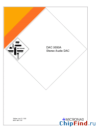 Datasheet DAC3550A manufacturer Micronas