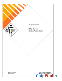 Datasheet DAC3555A manufacturer Micronas