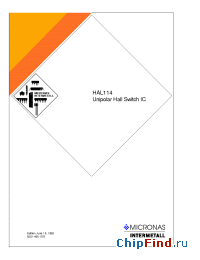 Datasheet HAL114UA-C manufacturer Micronas