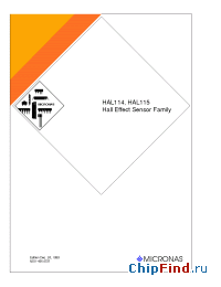 Datasheet HAL115SF-C manufacturer Micronas
