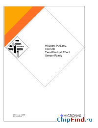 Datasheet HAL556SF-A manufacturer Micronas