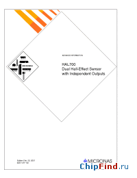 Datasheet HAL700SF-E manufacturer Micronas