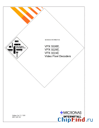 Datasheet VPX3226E manufacturer Micronas