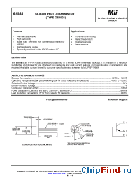 Datasheet 61058-X01 manufacturer Micropac