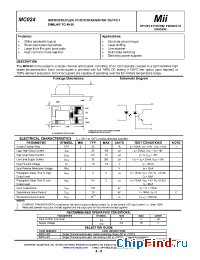 Datasheet MC024 manufacturer Micropac