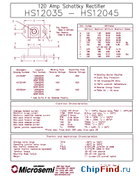 Datasheet 124NQ035 manufacturer Microsemi