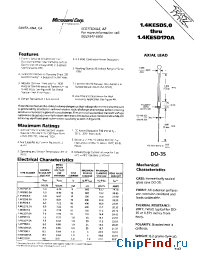 Datasheet 1.4KESD5.0-170A manufacturer Microsemi