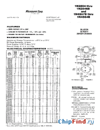 Datasheet 1N2804A manufacturer Microsemi