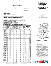 Datasheet 1N2836B производства Microsemi