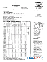 Datasheet 1N2971B manufacturer Microsemi