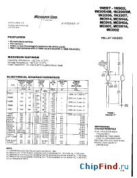 Datasheet 1N3207 manufacturer Microsemi