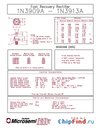 Datasheet 1N3913AR manufacturer Microsemi