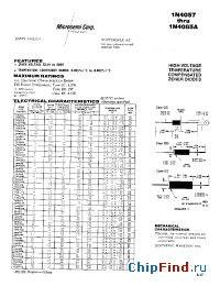 Datasheet 1N4078 производства Microsemi