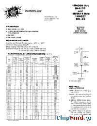 Datasheet 1N4099-1 manufacturer Microsemi