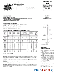 Datasheet 1N4372 manufacturer Microsemi