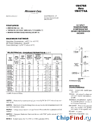 Datasheet 1N4564...1N4584A manufacturer Microsemi