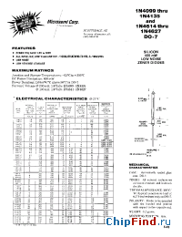 Datasheet 1N4614...1N4627DO-7 производства Microsemi