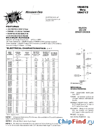 Datasheet 1N4695 производства Microsemi