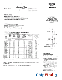 Datasheet 1N4775 manufacturer Microsemi