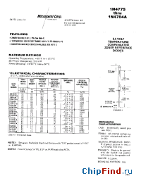 Datasheet 1N4776 manufacturer Microsemi