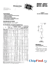 Datasheet 1N5063...1N5117 manufacturer Microsemi