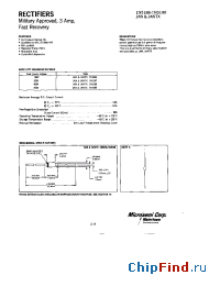 Datasheet 1N5189 manufacturer Microsemi
