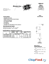 Datasheet 1N5415 manufacturer Microsemi