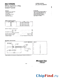 Datasheet 1N5550...1N5553 manufacturer Microsemi