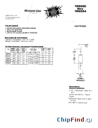 Datasheet 1N5552 производства Microsemi