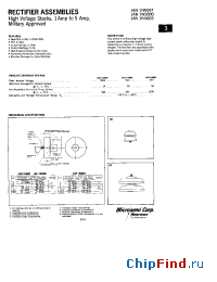 Datasheet 1N5603 manufacturer Microsemi