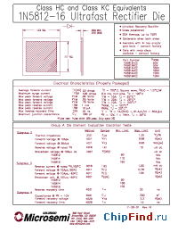 Datasheet 1N5812KCE manufacturer Microsemi