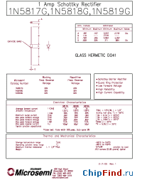 Datasheet 1N5819G manufacturer Microsemi