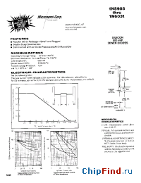Datasheet 1N5985-1N6031 manufacturer Microsemi
