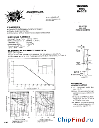 Datasheet 1N5985D manufacturer Microsemi