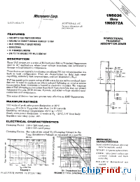 Datasheet 1N6036-72A manufacturer Microsemi